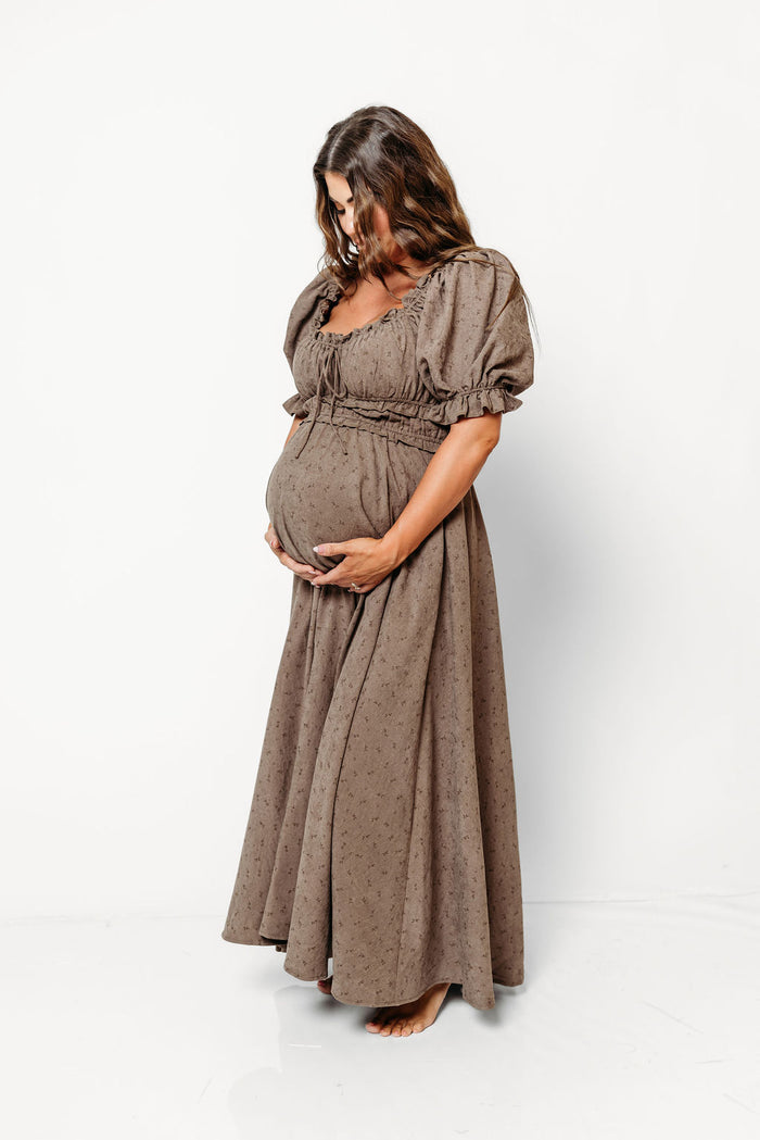 Sydnee Maxi Dress in Mocha - Bump Friendly & Inclusive Sizing *9/10 PRE-ORDER*