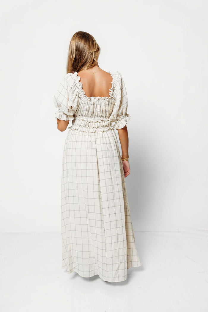 Sydnee Maxi Dress in Natural/Black - Bump Friendly *9/10 PRE-ORDER*