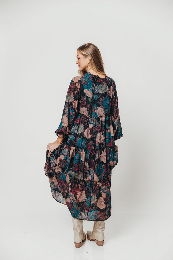 Tabitha Midi Dress in Black - Bump Friendly