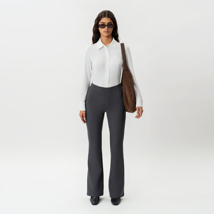 Tailored Ponte Bootcut Trouser - Ninepine