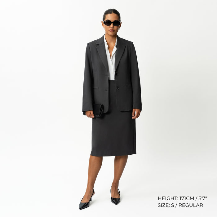 Tailored Ponte Midi Skirt - Ninepine
