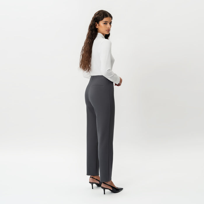 Tailored Ponte Straight Trouser - Ninepine