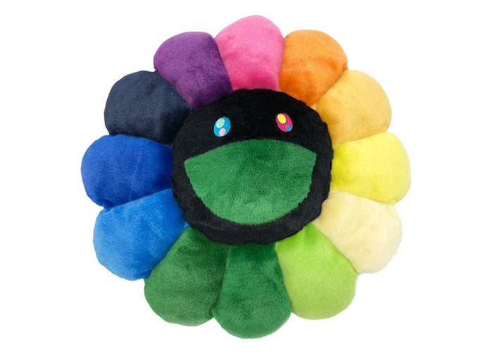 Takashi Murakami Flower Plush 30CM Rainbow/Black