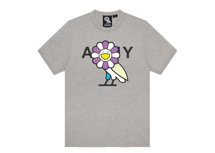 Takashi Murakami x OVO Surplus Flower Owl Tee Heather Grey