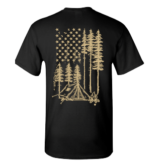 Tee Moisture Wicking Famous Eagle Flag
