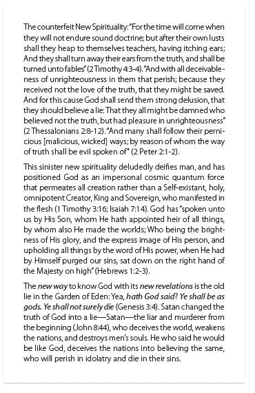 The Global, Counterfeit New Spirituality (KJV)