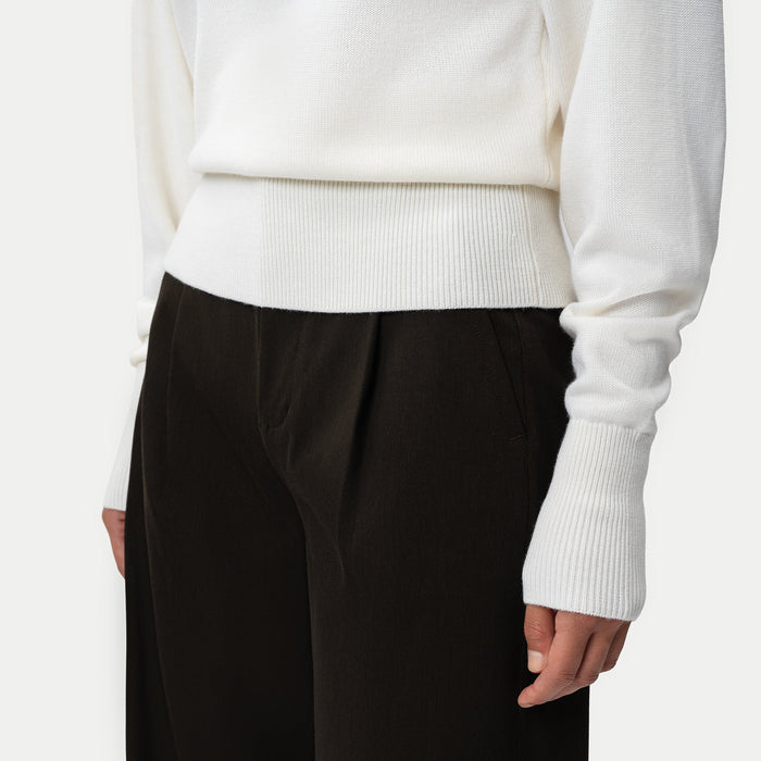 The Iconic Merino Sweater - Off-white - Ninepine