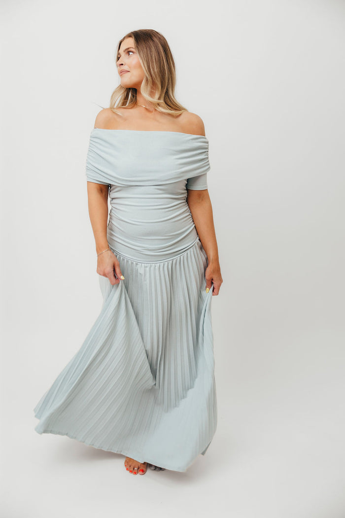 The Lennox Maxi Dress in Dusty Blue - Bump Friendly *Final Sale*