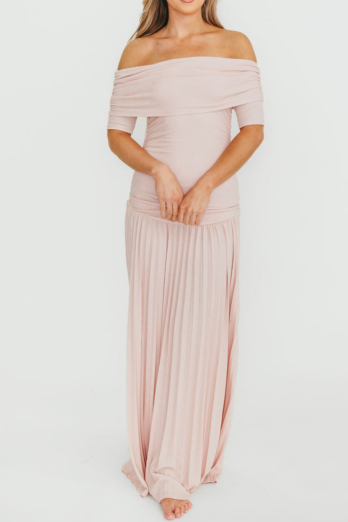 The Lennox Maxi Dress in Dusty Pink - Bump Friendly *Final Sale*