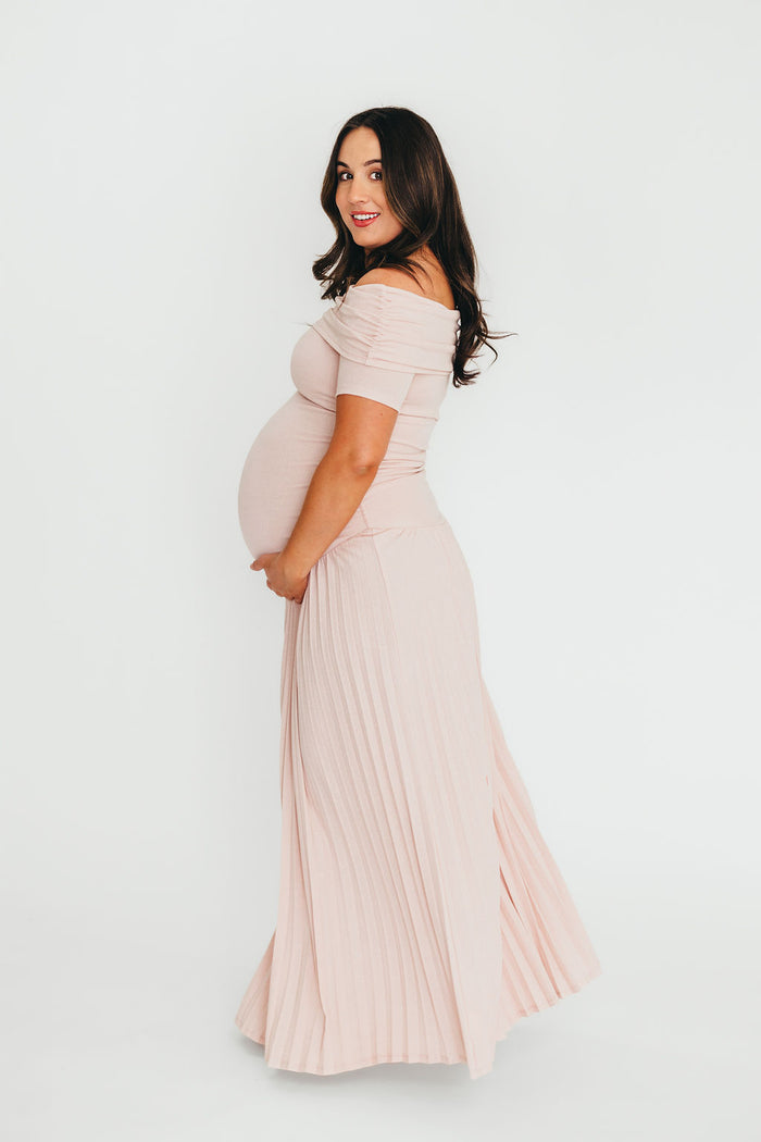 The Lennox Maxi Dress in Dusty Pink - Bump Friendly *Final Sale*