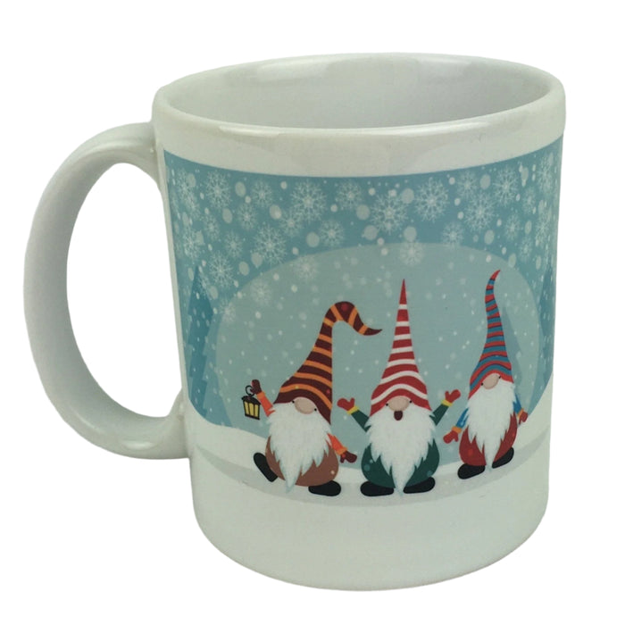 Three gnomes coffee mug