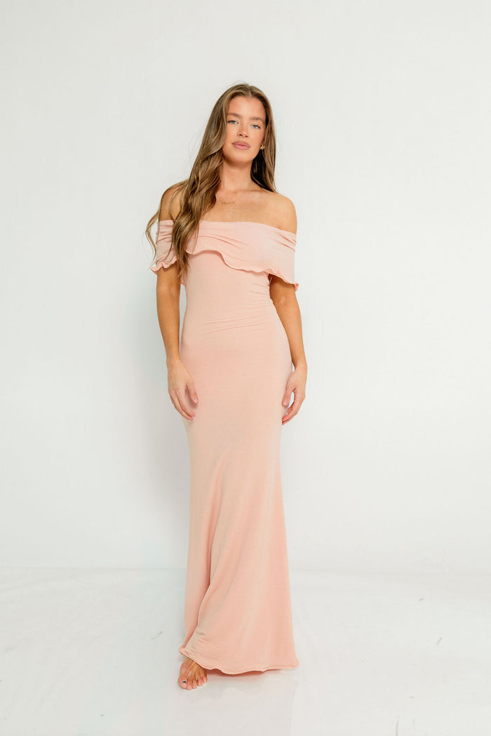 Tommie Maxi Dress in Dusty Rose - Bump Friendly (Size Up for Bump)