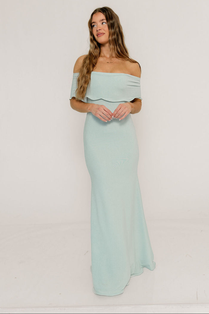 Tommie Maxi Dress in Light Blue - Bump Friendly (Size Up for Bump) *Final Sale*