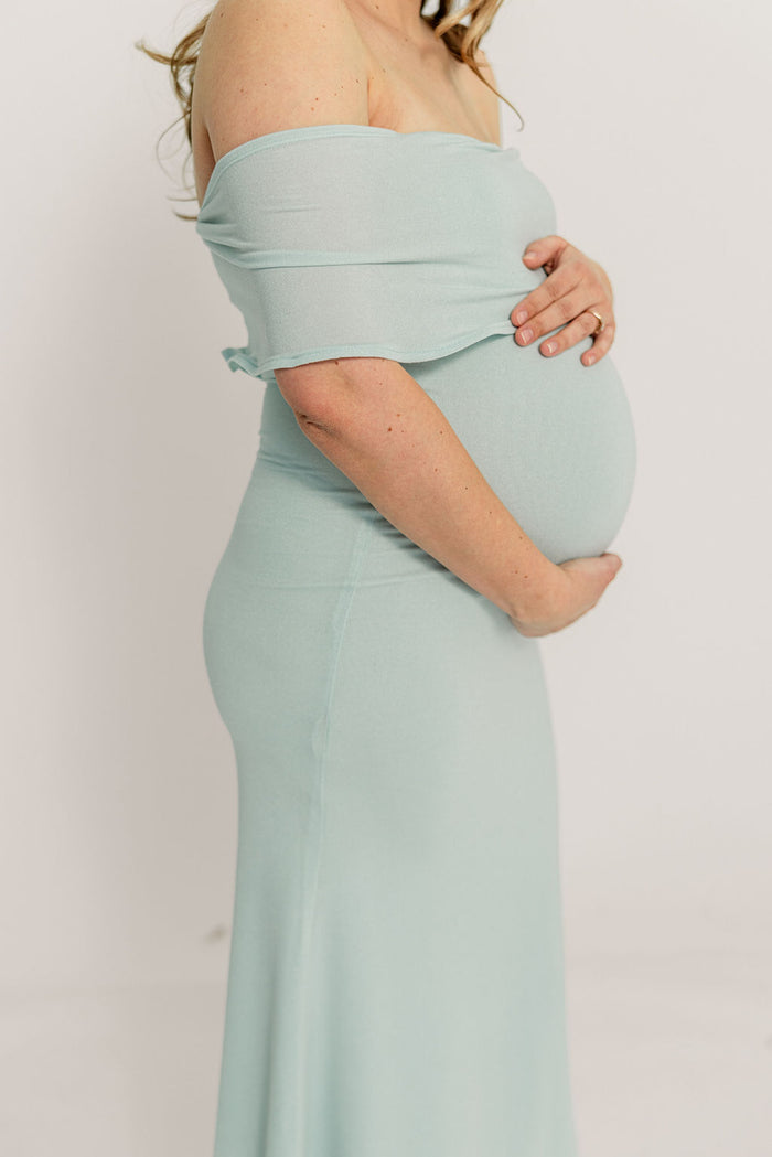 Tommie Maxi Dress in Light Blue - Bump Friendly (Size Up for Bump) *Final Sale*
