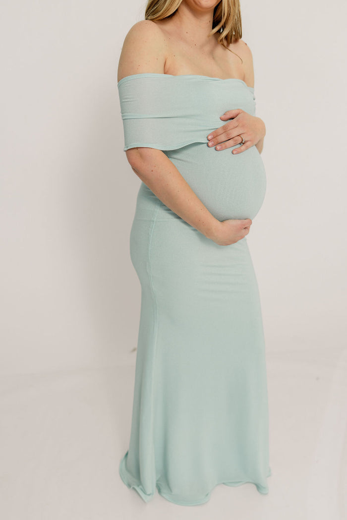 Tommie Maxi Dress in Light Blue - Bump Friendly (Size Up for Bump) *Final Sale*