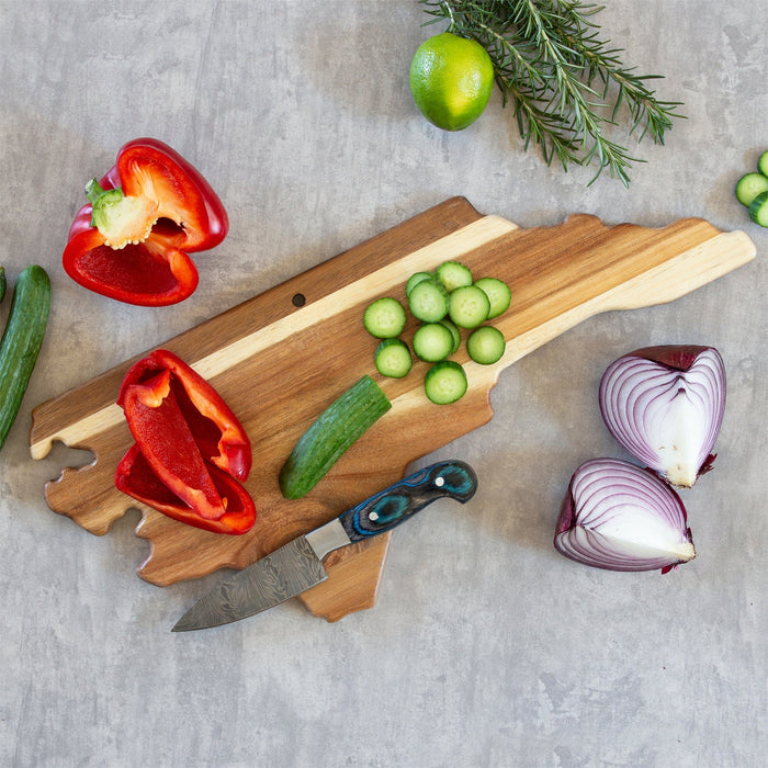 Totally Bamboo Origin Series North Carolina Shaped Cutting & Serving Board - Wood Cutting Boards
