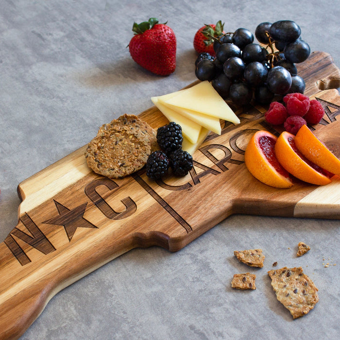 Totally Bamboo Origin Series North Carolina Shaped Cutting & Serving Board - Wood Cutting Boards