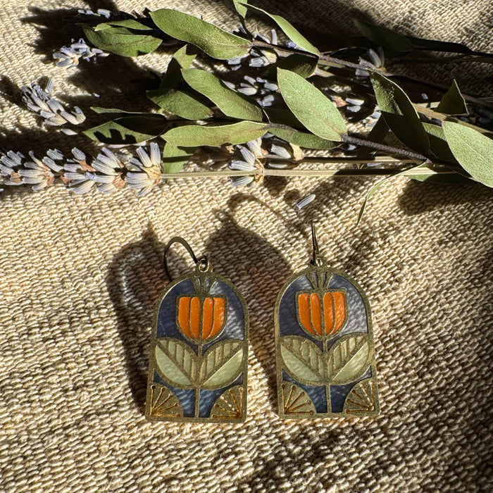 Tracery // Stained Glass Resin Earrings