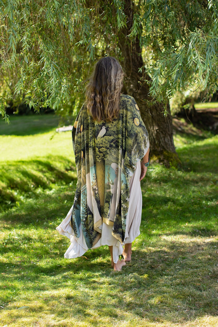 Model wearing Tree of Life Starduster celebrating growth renewal and timeless beauty – Market of Stars