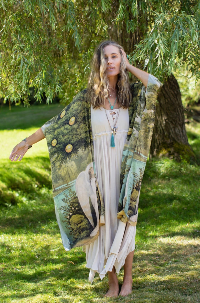 Model wearing Tree of Life Starduster celebrating growth renewal and timeless beauty – Market of Stars