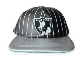Triple Sevens Pinstripe Player Hat Black White