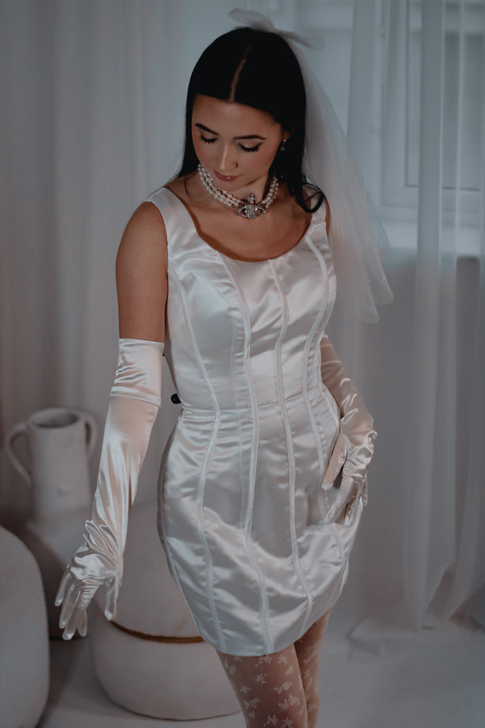 Try at Home -  Kylie Mini Satin Wedding Dress