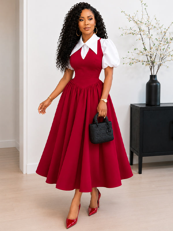 Two-Tone Shirt Dress