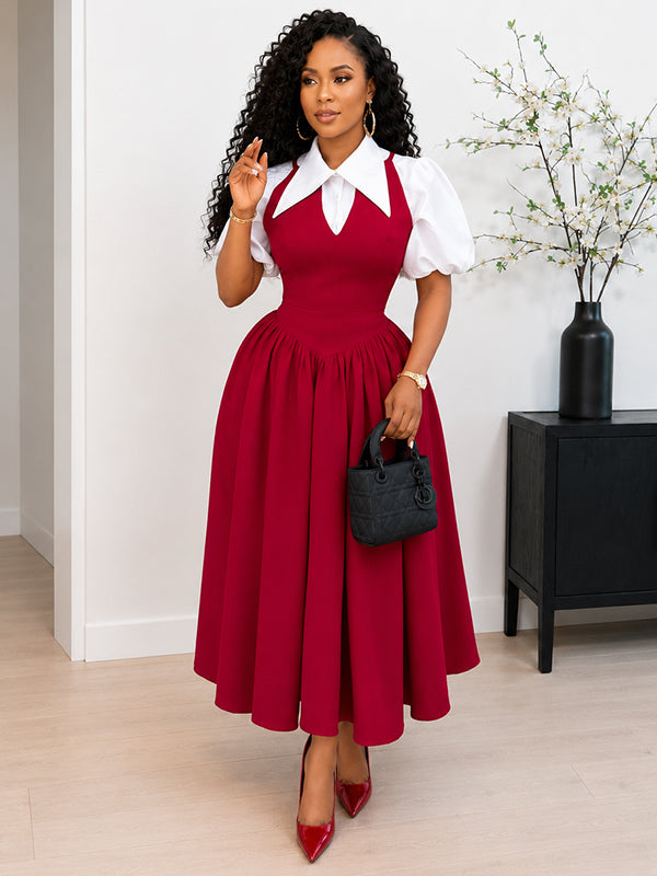 Two-Tone Shirt Dress