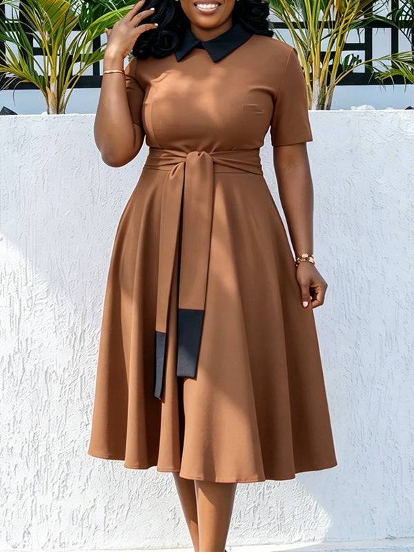 Two-Tone Tied Dress
