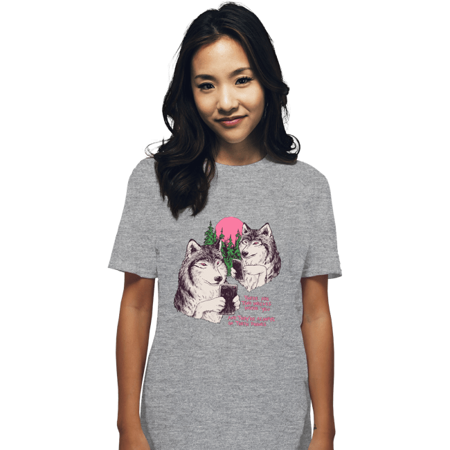 Daily_Deal_Shirts T-Shirts, Unisex / Small / Sports Grey Two Wolves On Their Phones