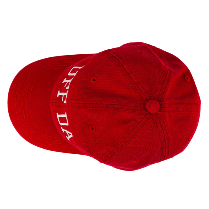 Uff Da red baseball cap