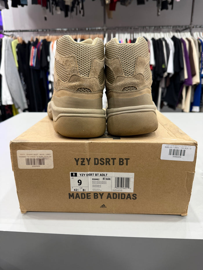 (USED) adidas Yeezy Desert Boot Rock - Sz 9