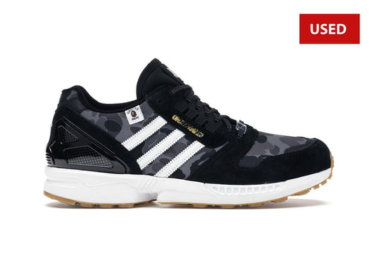 (USED) adidas ZX 8000 Bape Undefeated Black - Sz 8.5