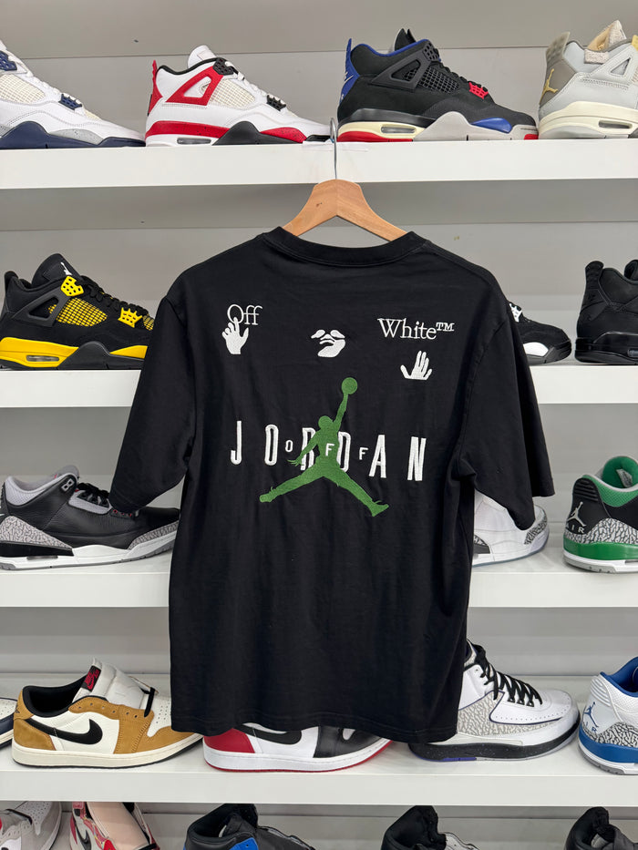 (USED) Air Jordan x Off-White MJ T-Shirt 'Black/White/Forest Green'