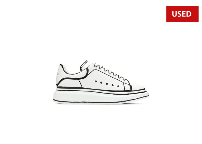 (USED) Alexander McQueen Oversized Sneaker 'White Black' - Sz 7