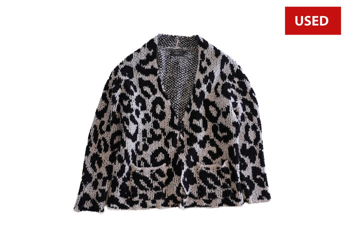 (USED) Amiri 'Leopard Intarsia' Cardigan Sweater