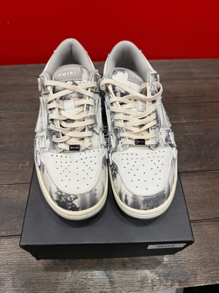 (USED) AMIRI Skel Top Low Grey Tye Dye - Sz 10