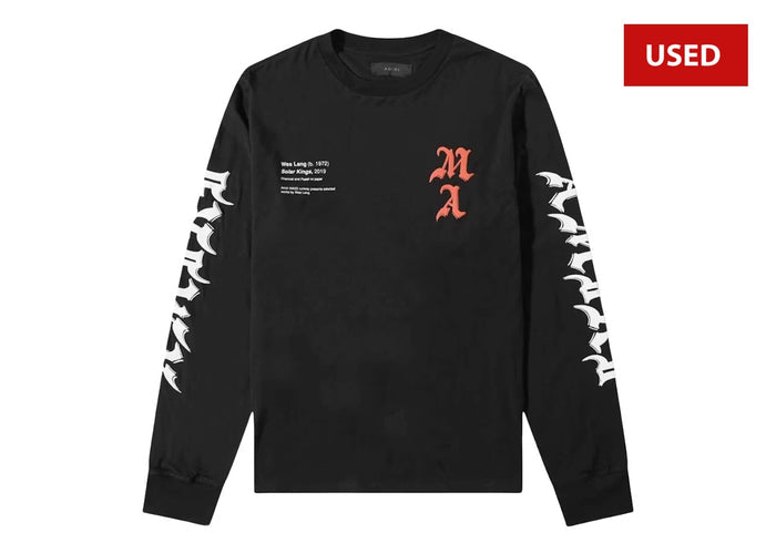 (USED) AMIRI x Wes Lang Solar Kings L/S Tee Black