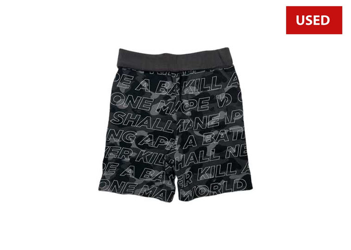 (USED) BAPE Ape Shall Not Kill Ape Shorts Black