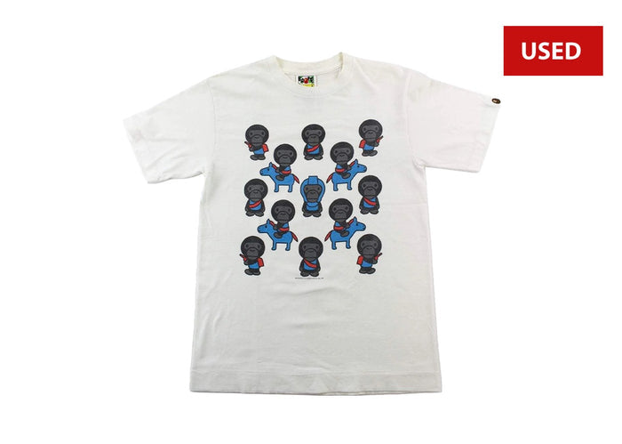 (USED) Bape Blue Red Baby Milos Horses Tee (HEATCHECK ARCHIVE)