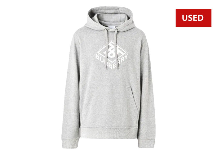 (USED) Burberry TB Logo Hoodie Grey