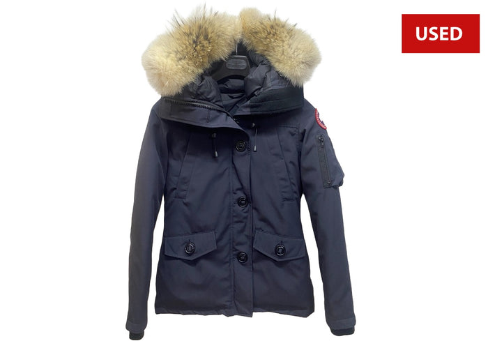 (USED) Canada Goose Montebello Parka Fur Jacket Navy