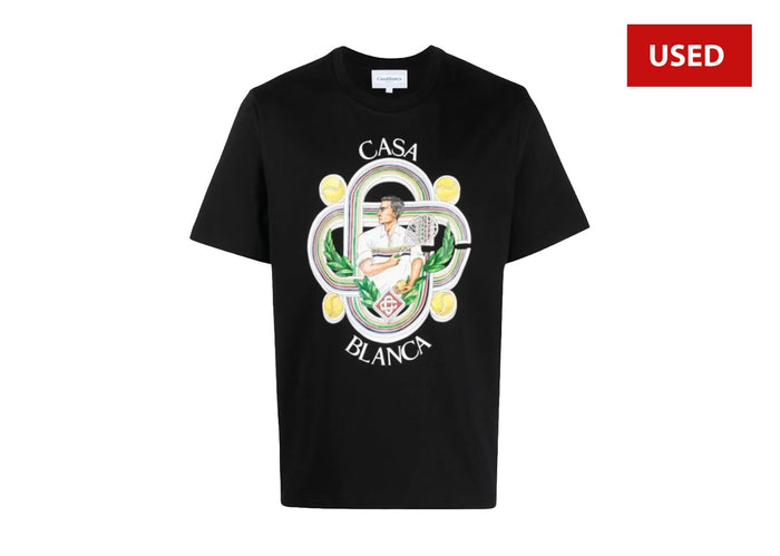 (USED) Casablanca Casablanca Le Joueur Design T-Shirt Black