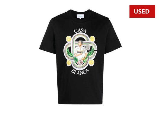 (USED) Casablanca Casablanca Le Joueur Design T-Shirt Black