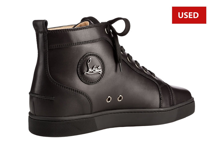 (USED) Christian Louboutin High Top Sneaker Black - Sz 8.5