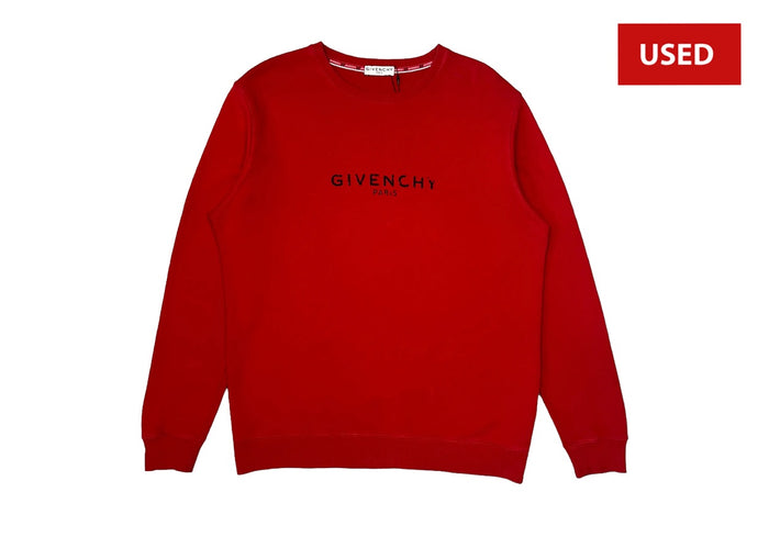 (USED) Givenchy Paris Crewneck Red