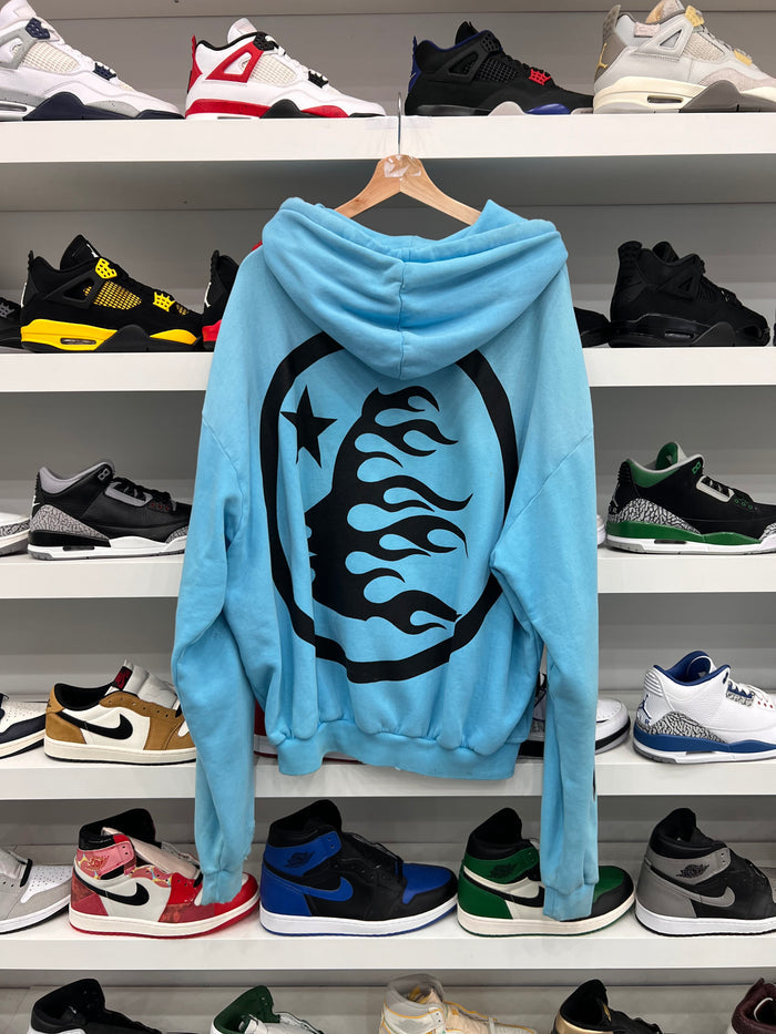 (USED) Hellstar Studios Zip Hoodie 'Blue'