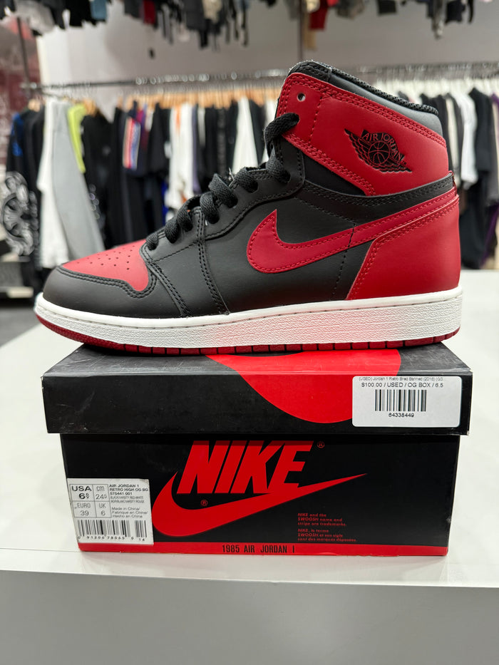 (USED) Jordan 1 Retro Bred Banned (2016) (GS) - Sz 6.5