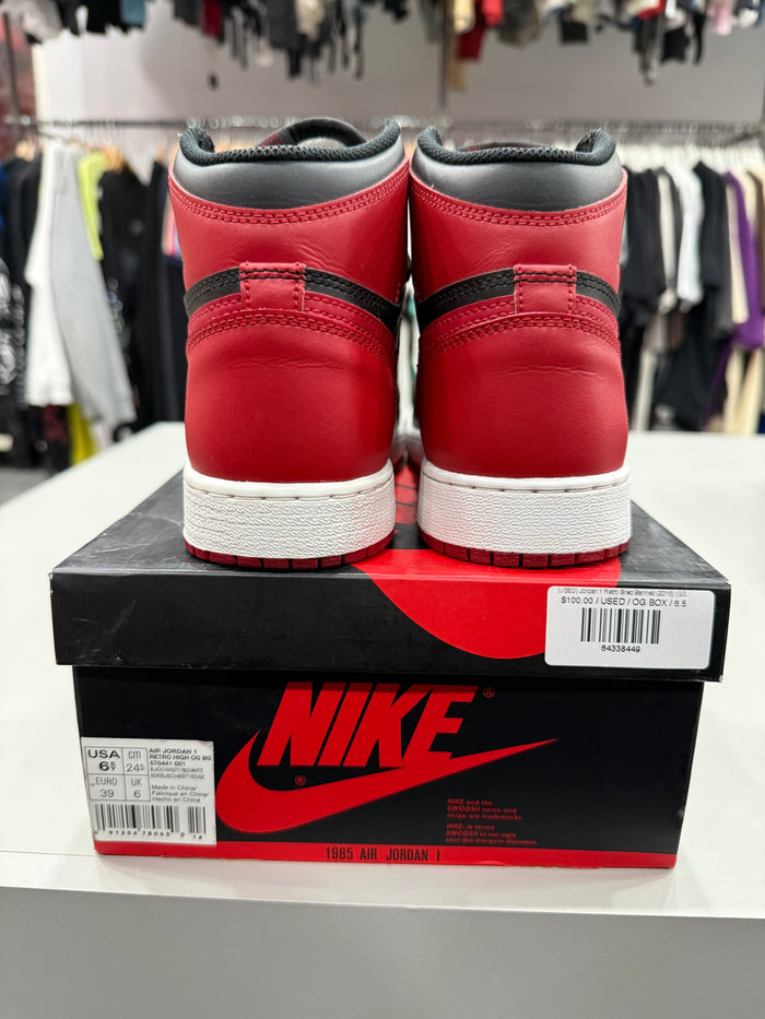 (USED) Jordan 1 Retro Bred Banned (2016) (GS) - Sz 6.5