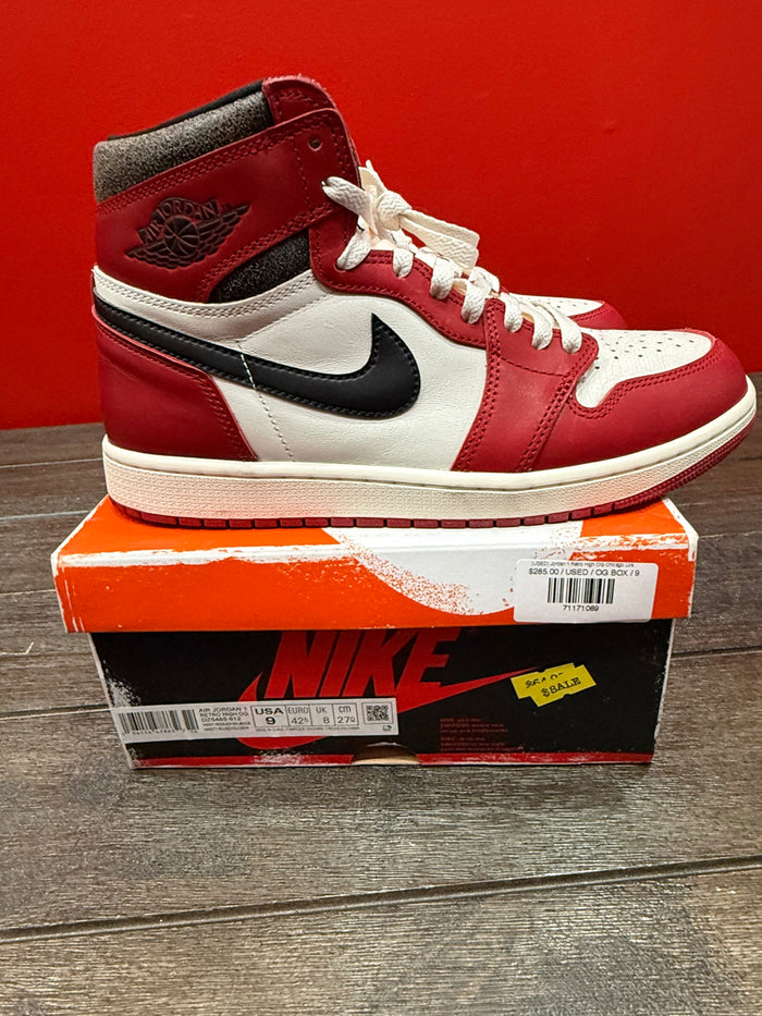 (USED) Jordan 1 Retro High OG Chicago Lost and Found - Sz 9